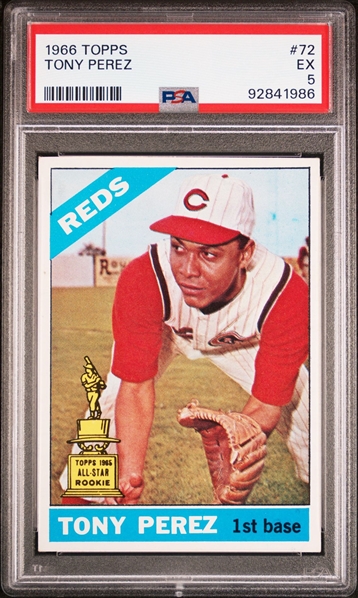 1966 Topps # 72  Tony Perez PSA 5 (EX)